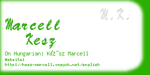 marcell kesz business card